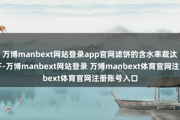 万博manbext网站登录app官网滤饼的含水率裁汰至30%以下-万博manbext网站登录 万博manbext体育官网注册账号入口